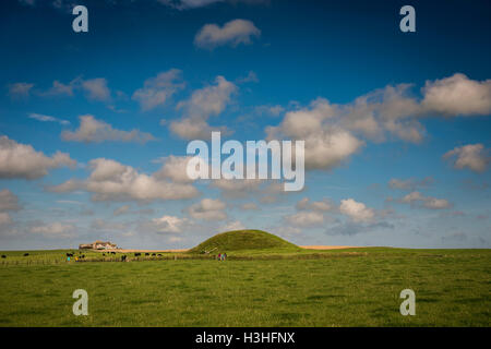 Maeshowe chambré néolithique cairn sur terre ferme, Orkney, Scotland, UK Banque D'Images