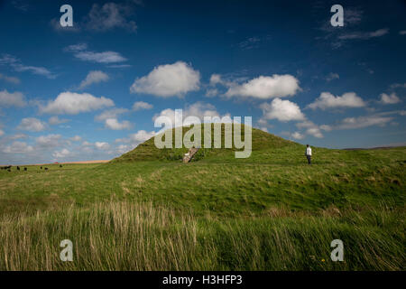 Maeshowe chambré néolithique cairn sur terre ferme, Orkney, Scotland, UK Banque D'Images