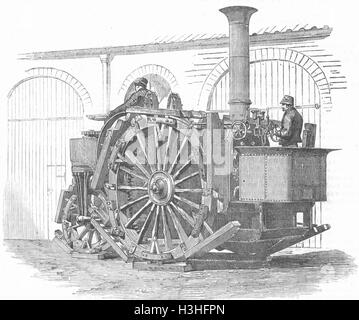 SMITHFIELD Tuxford a-traction engine, exposée en 1857. Illustrated London News Banque D'Images