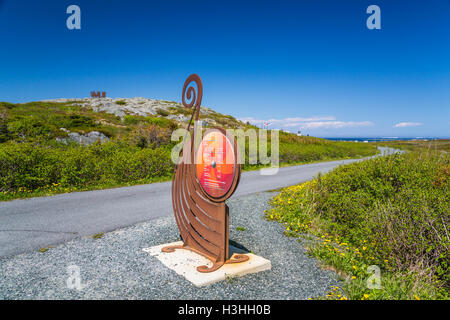 L'Anse aux Meadows National Historic Site près de Saint Anthony, Terre-Neuve et Labrador, Canada. Banque D'Images