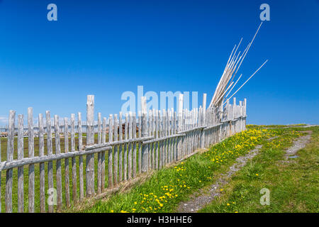 L'Anse aux Meadows National Historic Site près de Saint Anthony, Terre-Neuve et Labrador, Canada. Banque D'Images