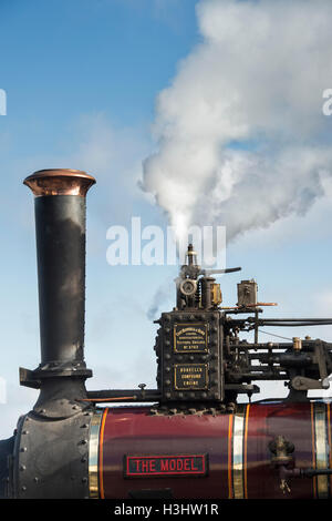 Moteur à vapeur Locomotive routière Burrell détail. Moteur de traction. UK Banque D'Images