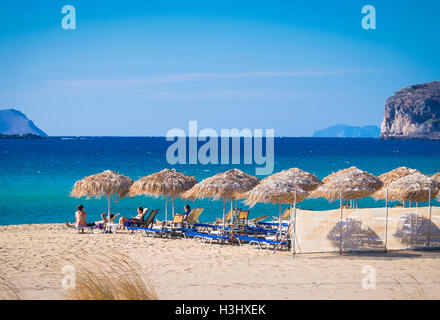 La plage de Falassarna, près de Chania Crete Banque D'Images