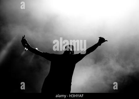 BENICASSIM, ESPAGNE - 17 juillet : Chase & Status (production de musique électronique britannique la bande de duo) effectue au Festival. Banque D'Images