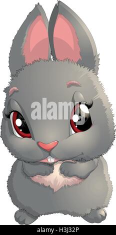Lapin mignon cartoon Illustration de Vecteur
