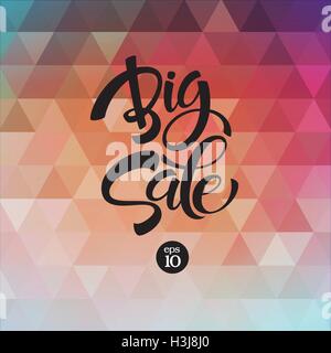 Grosse Vente Inscription. La calligraphie. Le lettrage. Vector illustration Illustration de Vecteur