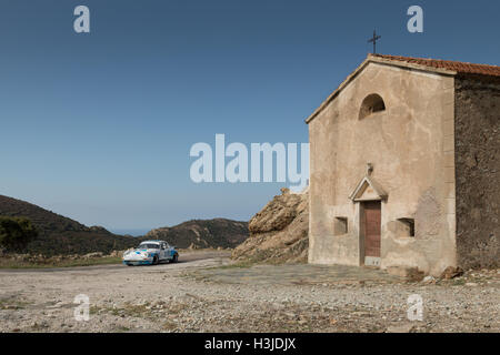 PALASCA, CORSE - 7 octobre 2016. C Kelders & P Chiappe dans leur Porsche 911 Carrera RS dans les 2016 Tour de Corse Historique Banque D'Images