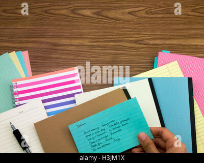 L'italien, l'apprentissage de nouveaux mots de la langue de l'ordinateur portable Banque D'Images