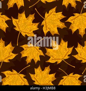 Fond transparent avec motif de feuilles d'automne Illustration de Vecteur
