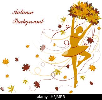 Ballerine d'offres est tenue d'érable Illustration de Vecteur