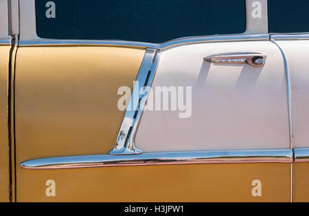 Caméo de Classic American 1950 voiture Chevrolet, La Havane, Cuba Banque D'Images