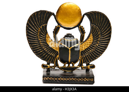 Scarabée Khepri ou de l'Égypte ancienne statue ailée - decoration replica Banque D'Images