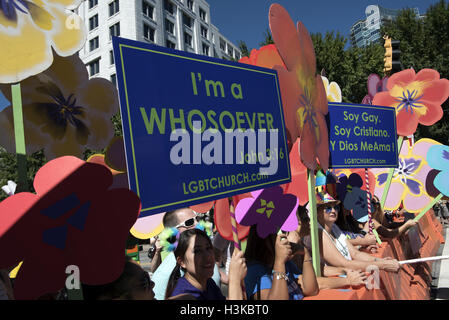 Atlanta, GA, USA. 9 octobre, 2016. Gay Pride Festival Parade dans le centre-ville d'Atlanta. Crédit : Robin Rayne Nelson/ZUMA/Alamy Fil Live News Banque D'Images