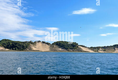 Dunes de sable sur le littoral du lac Michigan Banque D'Images