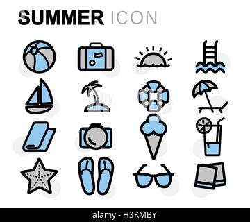 Télévision vecteur ligne icons set sur fond blanc Illustration de Vecteur