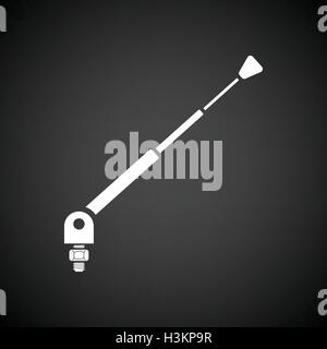 Composante de l'antenne radio. Fond noir avec blanc. Vector illustration. Illustration de Vecteur