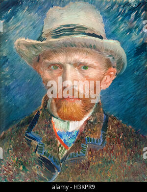 Vincent van Gogh, autoportrait, huile sur carton, 1887 Banque D'Images