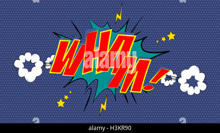 Wham ! Nuage de bande dessinée dans un style pop art Banque D'Images