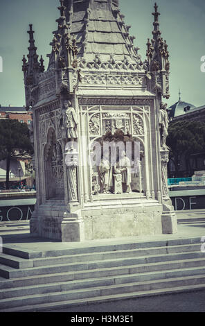 Cristobal Colon, l'image de la ville de Madrid, sa caractéristique Banque D'Images