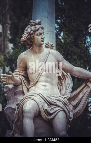 Apollo, fontaines ornementales du Palais d'Aranjuez, Madrid, Banque D'Images