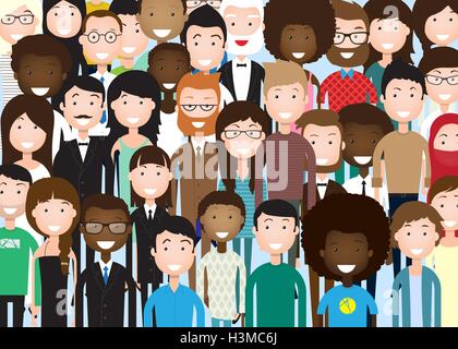 Groupe de gens d'affaires Illustration de Vecteur