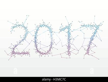 L'icône réseau polygonal résumé 2017 Illustration de Vecteur