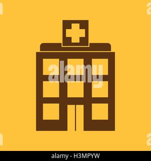 L'icône de l'hôpital. Et médicaux d'urgence, ambulance, soins de symbole. Télévision Illustration de Vecteur