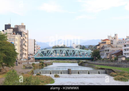 La ville de Kanazawa et rivière Sai à Kanazawa au Japon Banque D'Images