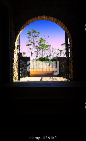 Entrée de la plate-forme panoramique de la Citadelle. Vieille ville. Budva. Le Monténégro. Banque D'Images