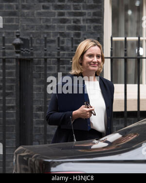 Londres, Royaume-Uni. 11 octobre, 2016. L'Amber Rudd, Ministre de l'intérieur laisse 10 Downing Street, à la suite d'une réunion du Cabinet. Crédit : Ian Davidson/Alamy Live News Banque D'Images