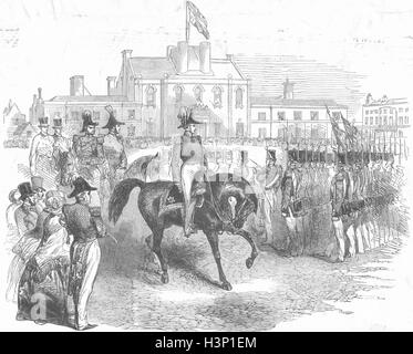 Revue MILITARIA Artillerie, S.A.R. le Prince Albert en 1852. Illustrated London News Banque D'Images