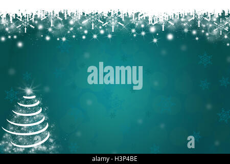 Résumé de Noël avec Snowflake Background et copiez l'espace. Banque D'Images