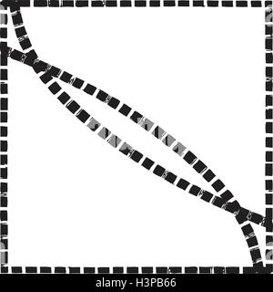 Coin frame pattern géométrique colorée mosaïque ethnique abstract background vector Illustration de Vecteur