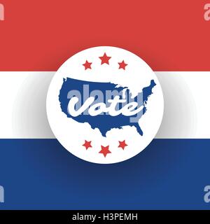 Vote USA Design avec la carte Illustration de Vecteur
