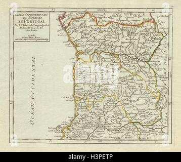 'Partie septentrionale du Royaume de Portugal'. VAUGONDY. Beira Douro 1749 map Banque D'Images