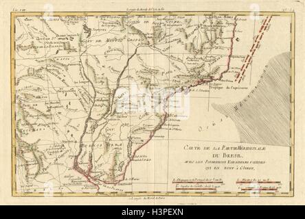 Carte de la partie meridionale du Bresil…'. BONNE. Le sud du Brésil c1783 la carte Banque D'Images