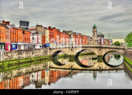 Voir l'adoucit de Bridge à Dublin - Irlande Banque D'Images