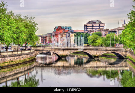 O'Donovan Rossa Bridge à Dublin - Irlande Banque D'Images