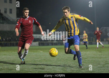 Kurt Smith de Romford et même à l'ouest de Brentwood - Romford vs Brentwood Town - Ryman League Division One North Foot à Ship Lane, Thurrock FC - 09/01/13 Banque D'Images