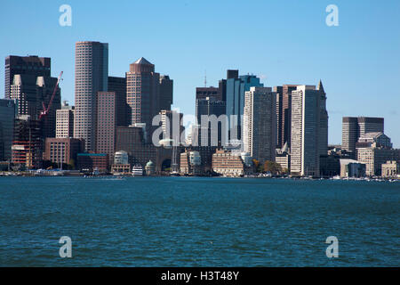 Des tours d'immeubles de bureaux et le Custom House le front de Boston Massachusetts USA Banque D'Images