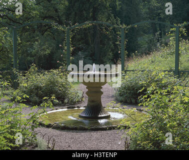 Allemagne, Thuringe, Weimar, château Belvedere, parc, fontaine, parc du château, en 1728 - en 1748, jardin, parc, baroque, fontaine, bien, l'été, le repos, le silence, les loisirs, l'endroit d'intérêt Banque D'Images