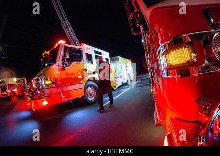 Incendie à Richfield Pompiers soirée portes ouvertes Banque D'Images