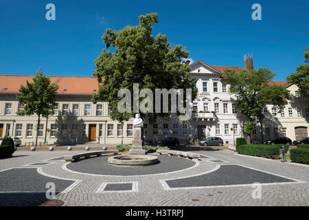 Monument Johann Sebastian Bach, Bachplatz à Köthen, en Saxe-Anhalt, Allemagne Banque D'Images