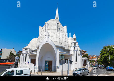 Église de Sainte Jeanne d'Arc (Anglais : Sainte Jeanne d'Arc), l'Église Catholique Romaine situé dans la ville de Nice, France Banque D'Images