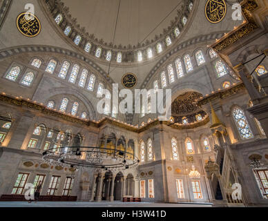 La mosquée Nuruosmaniye, un exemple de style baroque ottoman, à Istanbul (Turquie) Banque D'Images