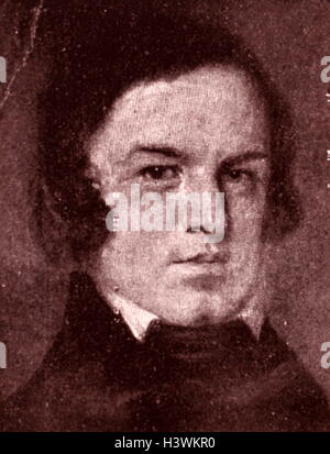 Portrait de Robert Schumann (1810-1856), un compositeur et critique musical. En date du 19e siècle Banque D'Images