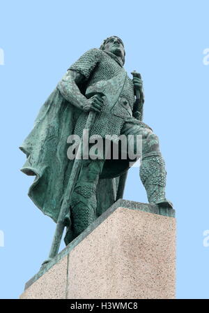 Statue de Leif Erikson (970-1020) un explorateur qui est considéré comme le premier Européen à la terre en Amérique du Nord. En date du 21e siècle Banque D'Images