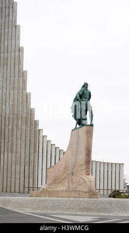 Statue de Leif Erikson (970-1020) un explorateur qui est considéré comme le premier Européen à la terre en Amérique du Nord. En date du 21e siècle Banque D'Images