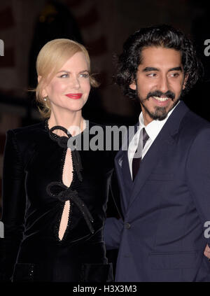 Londres, Royaume-Uni. 12 octobre, 2016. Nicole Kidman & Dev Patel qui fréquentent le Gala du lion au BFI London Film Festival Odeon Leicester Square Lundi 12 octobre 2016 Crédit : Peter Phillips/Alamy Live News Banque D'Images