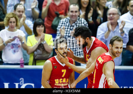 Murcia, Espagne. Le 12 octobre, 2016. Eurocup de basket-ball match entre Murcie Ucam CB vs Buducnost Voli . Credit : ABEL F. ROS/Alamy Live News Banque D'Images